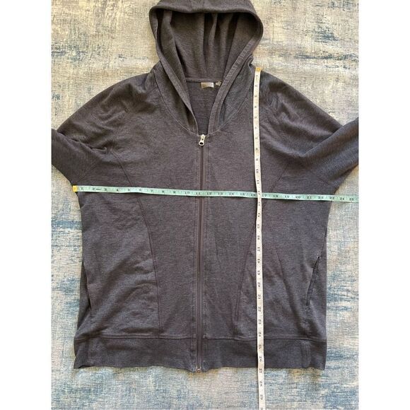 Zella Heathered Blue Gray Full Zip Hoodie Women's Large - Picture 5 of 7